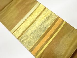 金駒刺繍金彩横縞模様袋帯